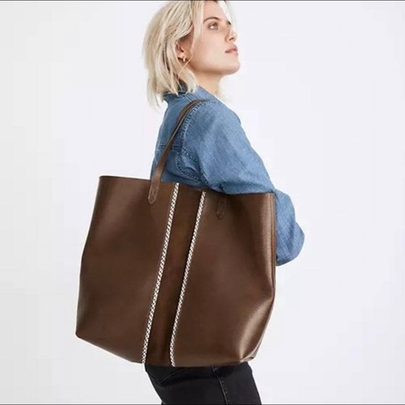 Madewell The Suede Inset Edition Tote - Picture 1 of 5